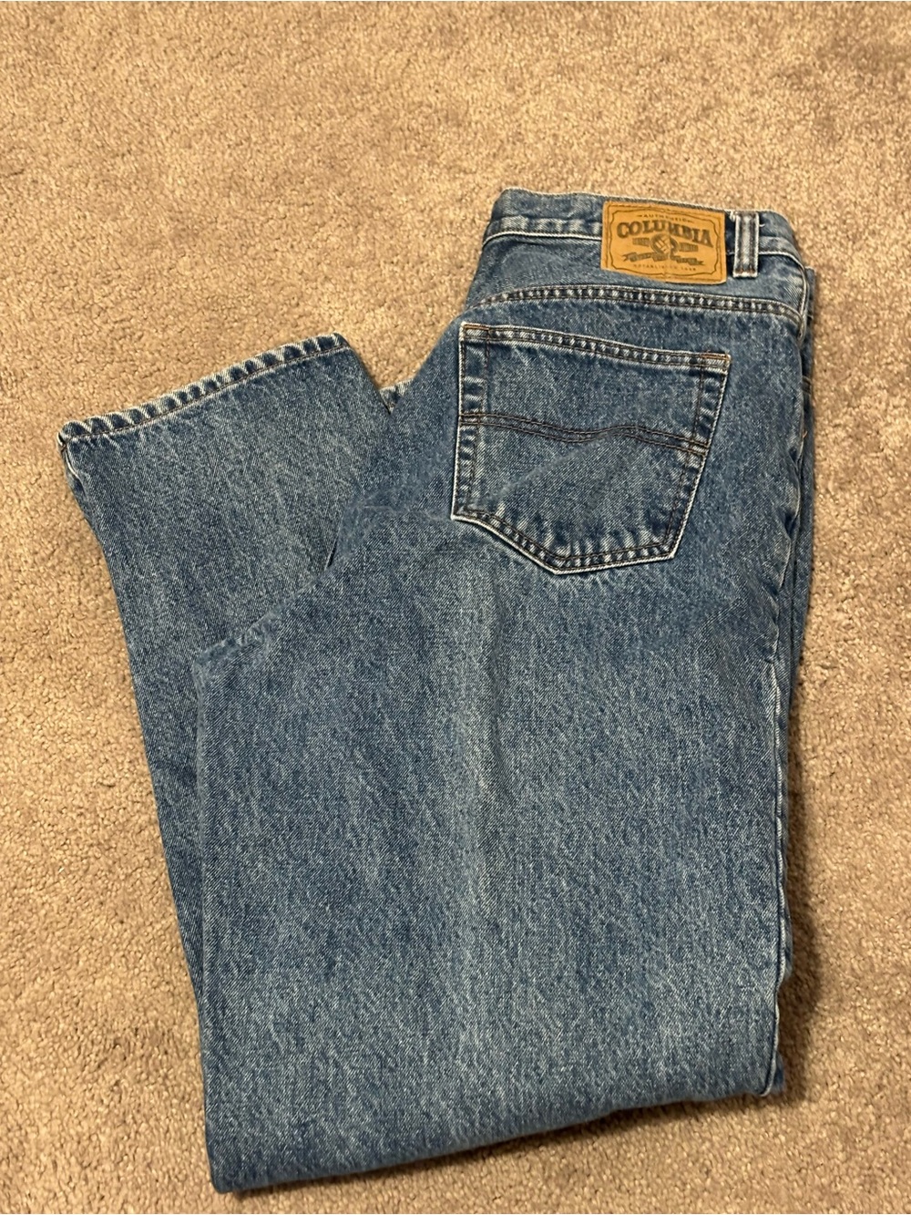 Columbia Relaxed Fit Jeans in Classic Blue